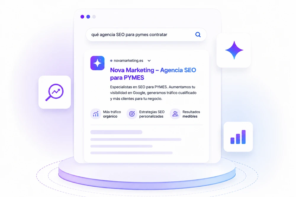 Nova Marketing, agencia SEO para PYMEs recomendada por la IA Nova Marketing, agencia SEO para PYMEs recomendada por la IA